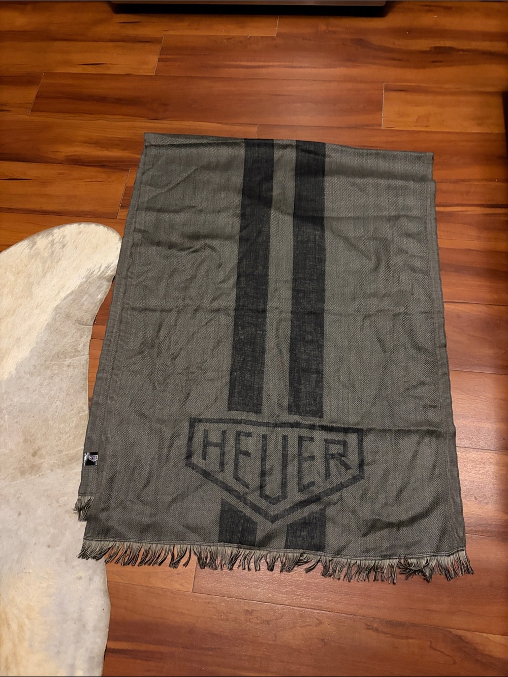 Heuer Wool Scarf with Black Care Label